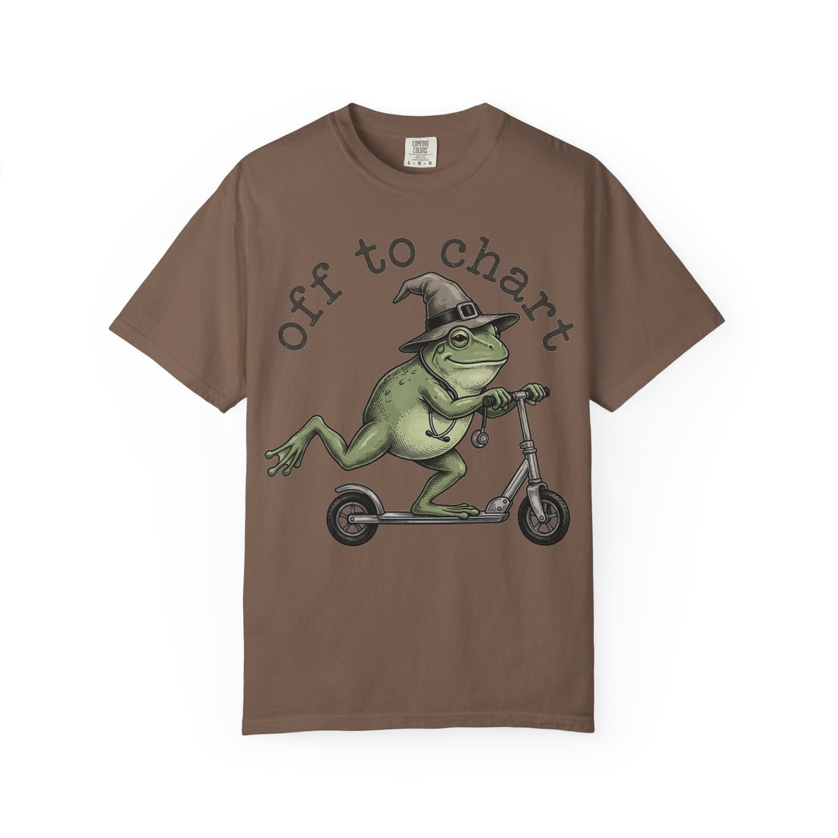Off To Chart Etched Frog Shirt, Vintage Nurse Frog Scooter Tee, Charting Humor Shirt, RN Gift