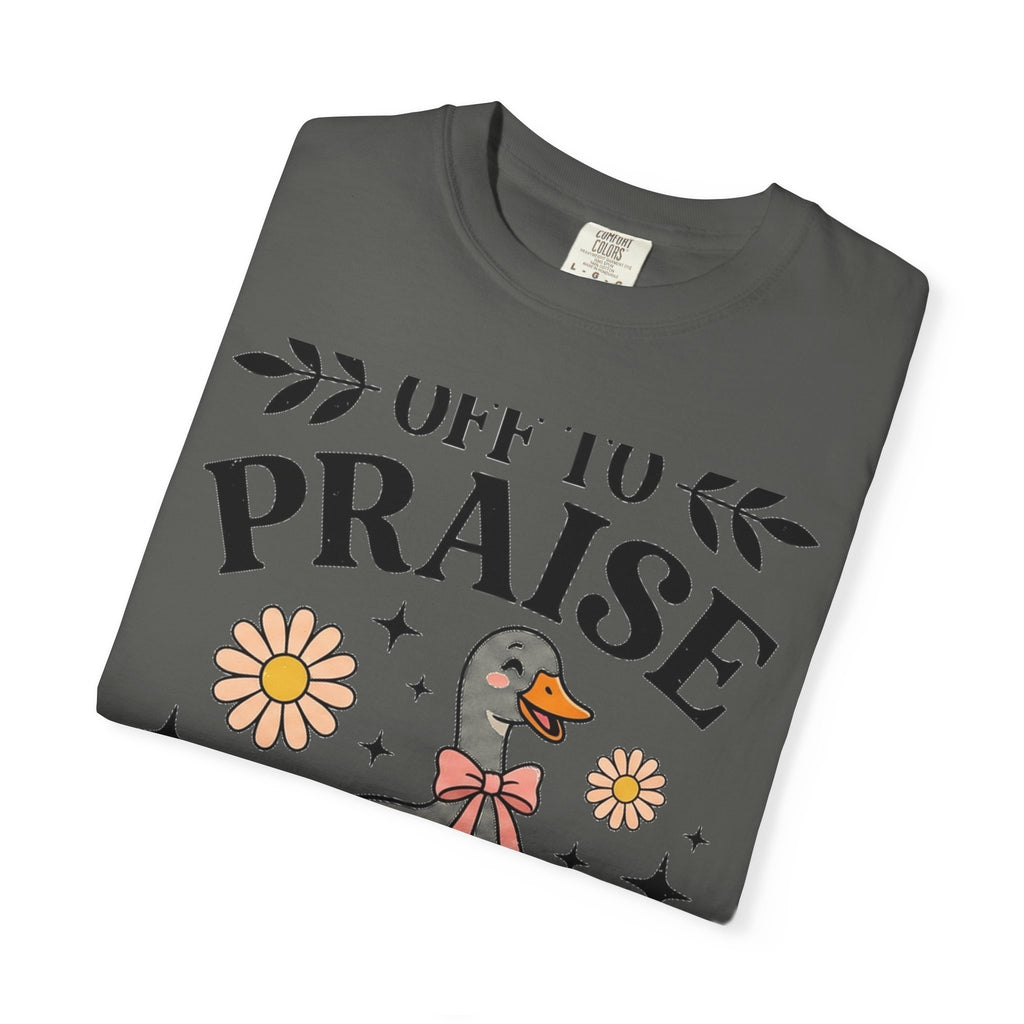 Off To Praise The Lord Shirt, Funny Christian Goose Tee, Daisy Church Shirt, Faith Gift