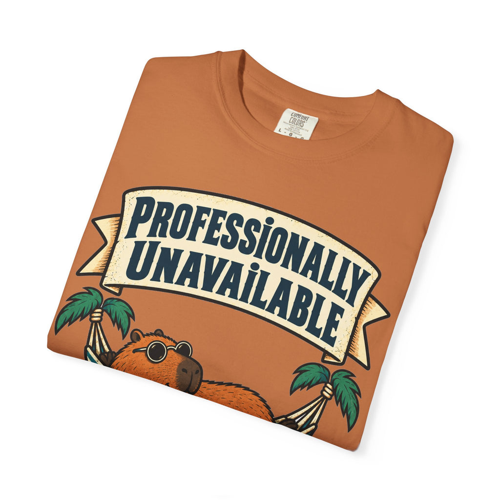 Funny Retirement Shirt Professionally Unavailable | Retired Cat Hammock Shirt | Retirement Gift For Him Her