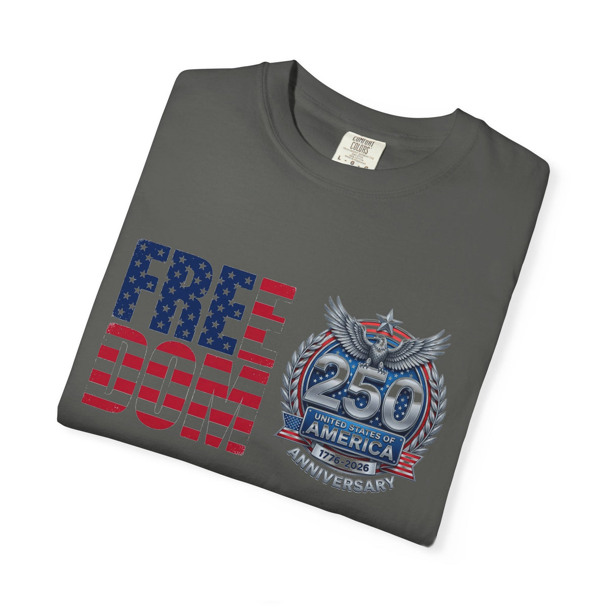 Freedom 250 Stacked Shirt, America Semiquincentennial Crest Tee, Patriotic 1776-2026 Shirt, July 4th Gift
