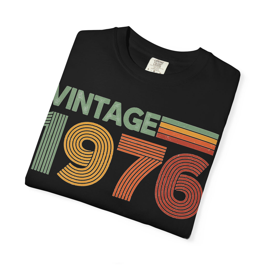 Vintage 1976 Classic Shirt, Seventies Stripe Birthday Tee, Born In 1976 Shirt, 50th Birthday Gift