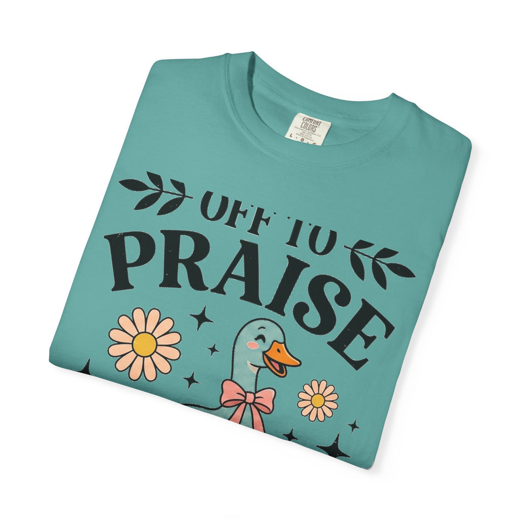 Off To Praise The Lord Shirt, Funny Christian Goose Tee, Daisy Church Shirt, Faith Gift