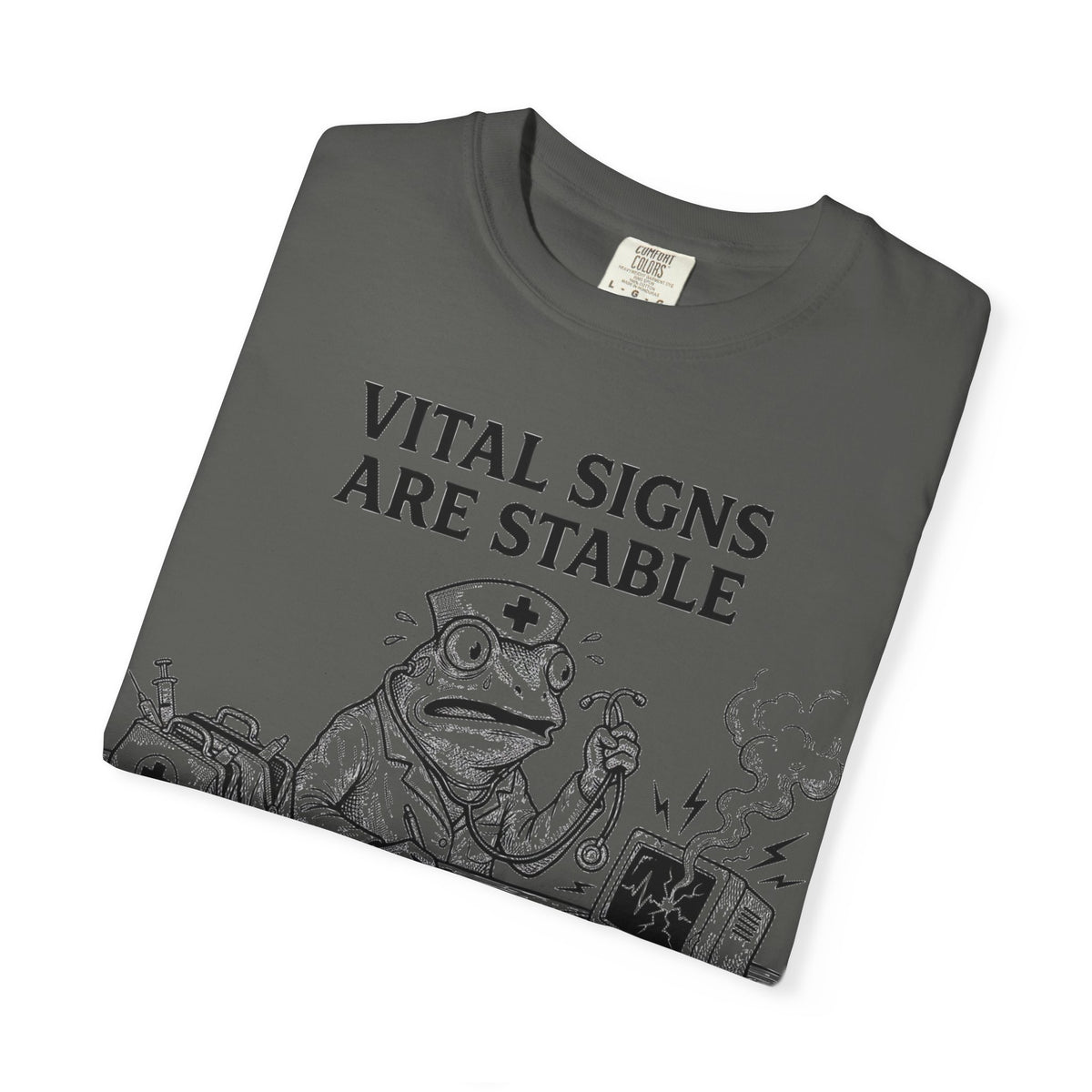 Vital Signs Are Stable I Am Not Shirt, Funny Nurse Frog Tee, Burnt Out RN Shirt, Night Shift Gift