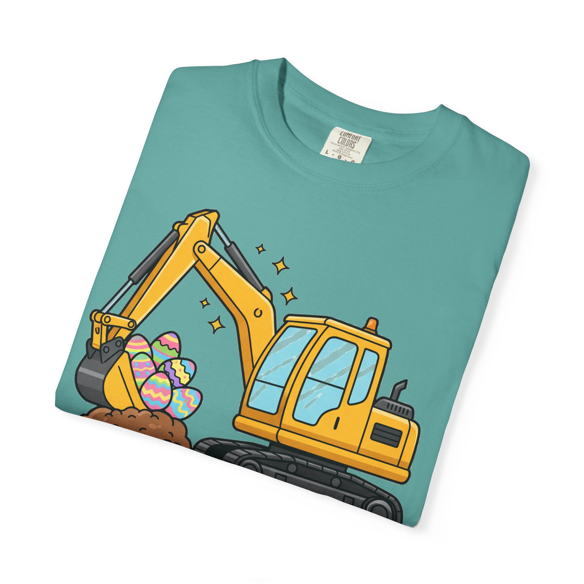 Eggs-Cavator Big Digger Shirt, Easter Excavator Tee, Construction Easter Shirt, Kids Easter Gift