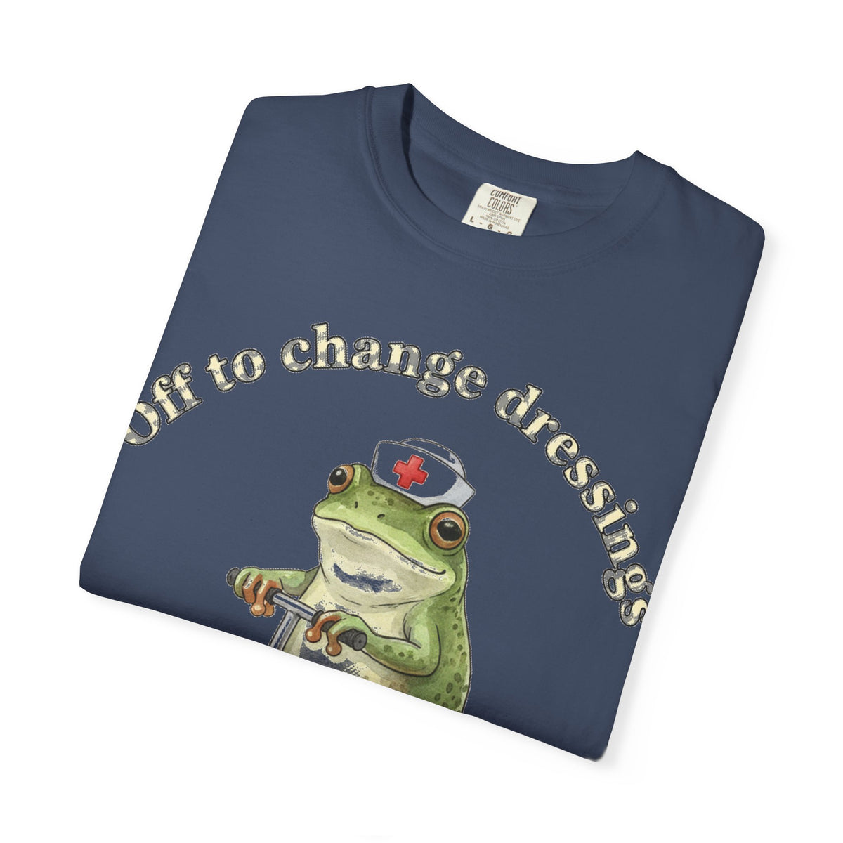 Off To Change Dressings Shirt, Funny Nurse Frog Scooter Tee, Wound Care Nurse Shirt, RN Gift