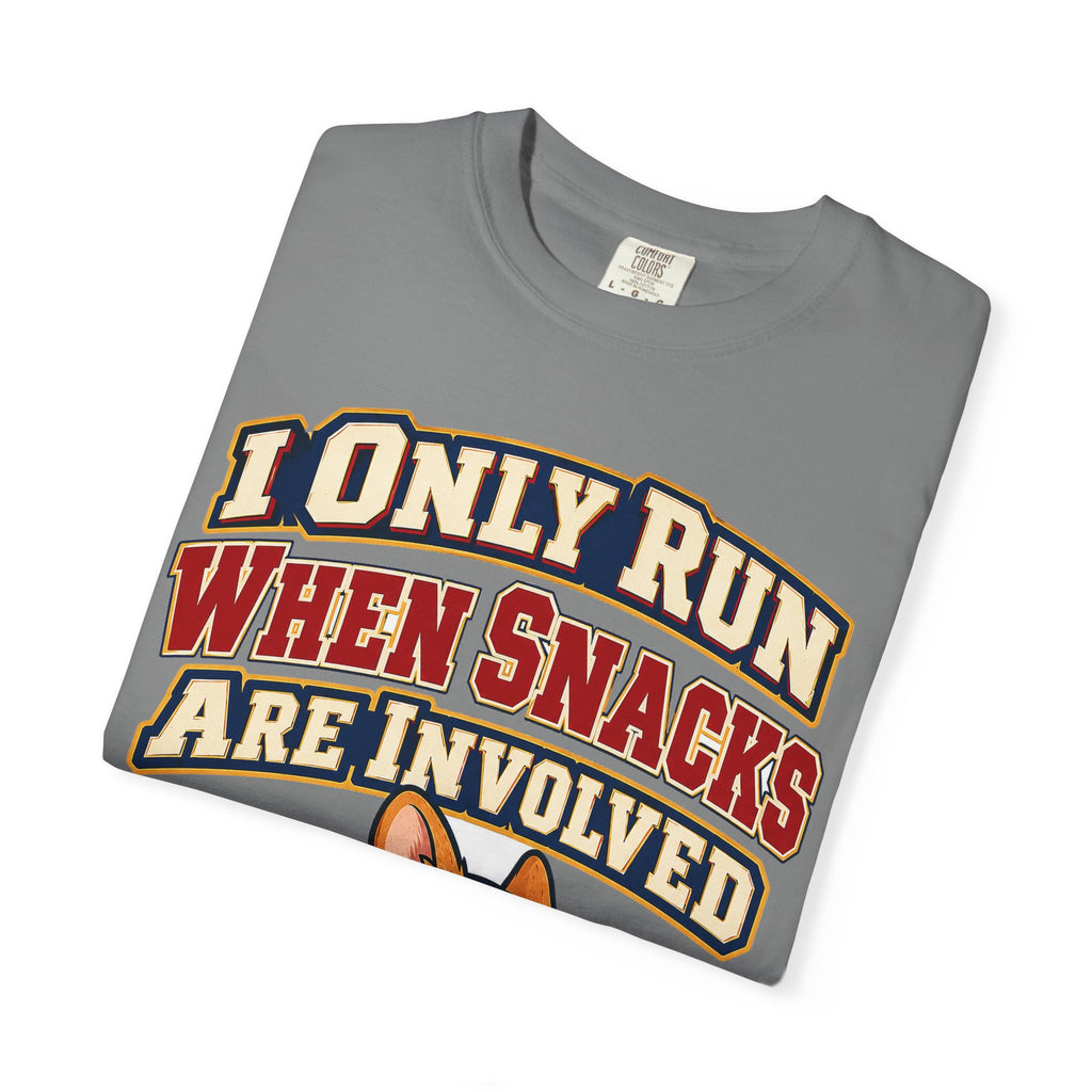Funny Gym Shirt I Only Run When Snacks Are Involved Corgi Shirt, Funny Running Gift