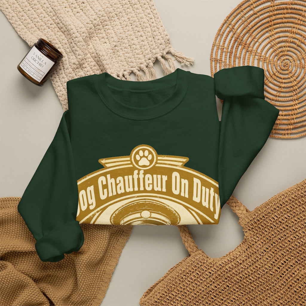 Dog Chauffeur On Duty Golden Retriever Sweatshirt | Funny Dog Lover Crewneck