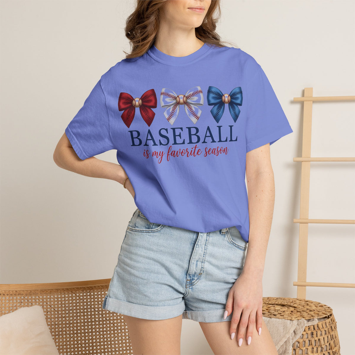 Baseball Is My Favorite Season Shirt, Coquette Baseball Bows Tee, Baseball Mom Shirt, Game Day Gift