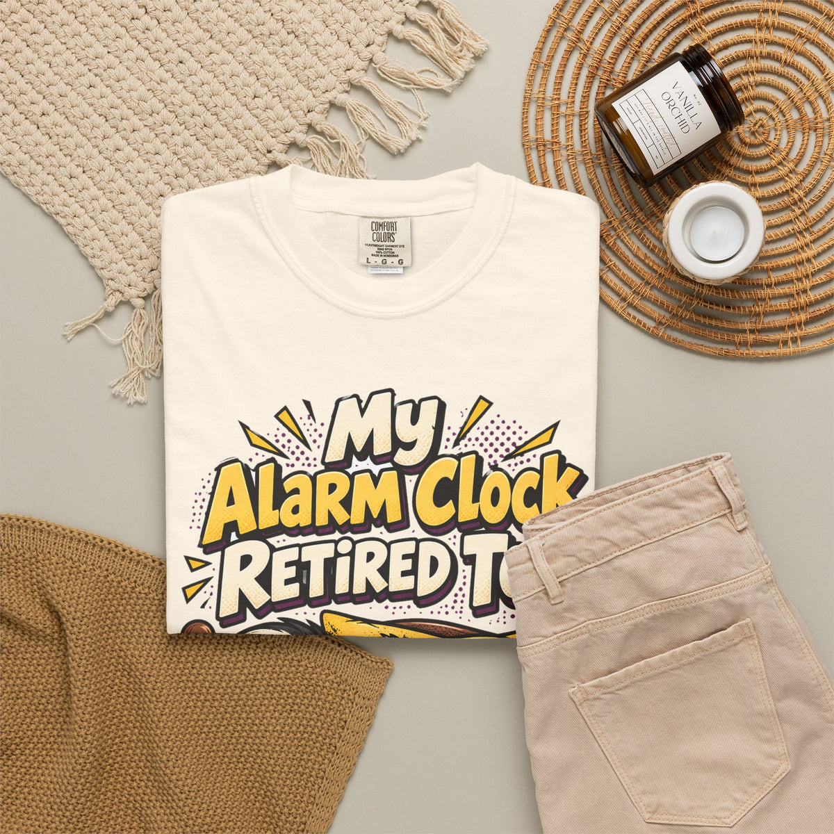 Funny Retirement Shirt My Alarm Clock Retired Too Skunk Shirt, Retirement Gift For Men Women, Newly Retired Humor Comfort Colors Shirt