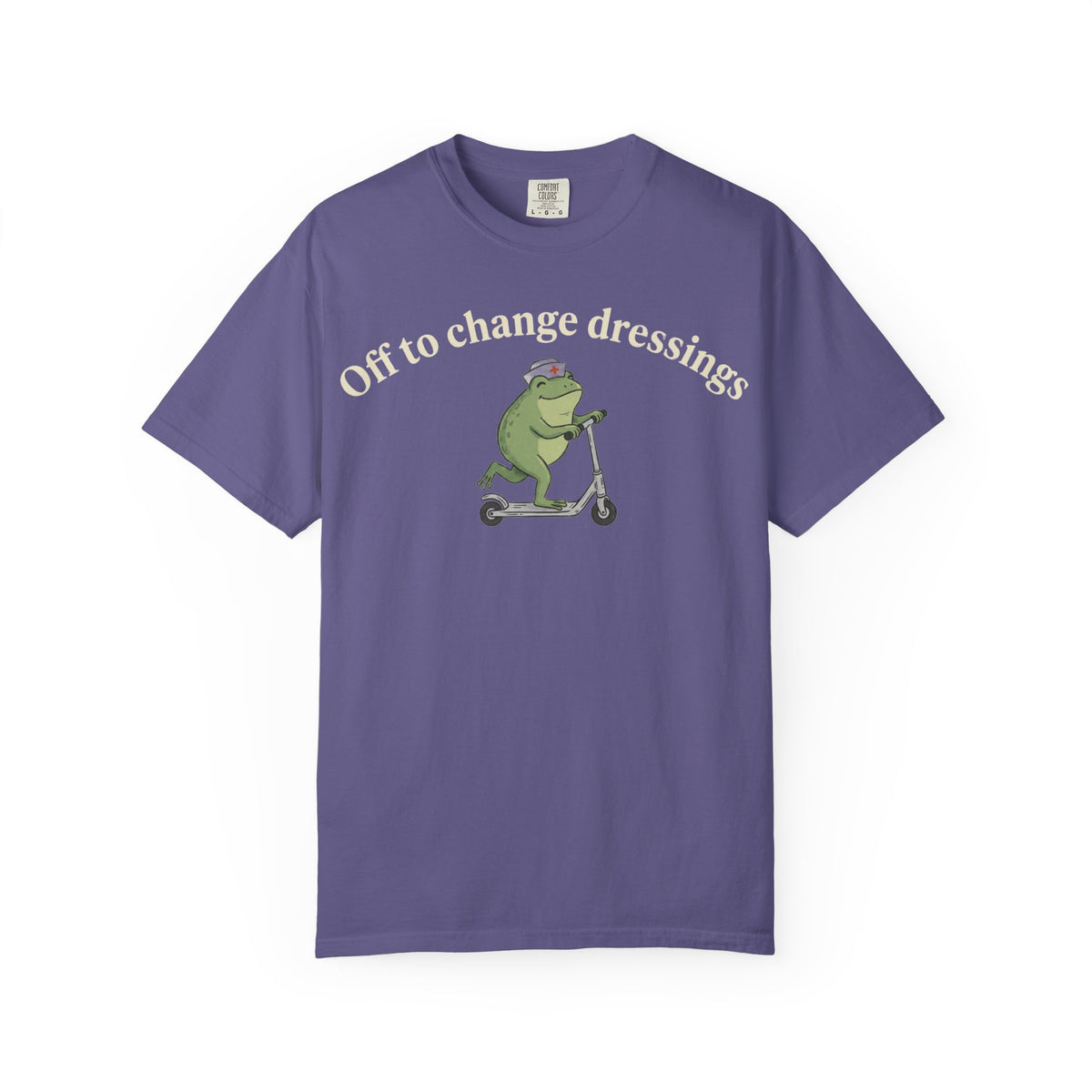 Off To Change Dressings Wide Shirt, Nurse Frog On A Scooter Tee, Funny Wound Care Shirt, RN Gift