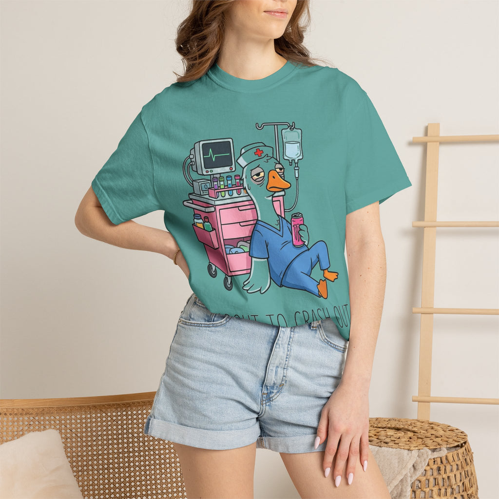 I'm About To Crash Out Shirt, Funny Night Shift Goose Nurse Tee, Burnt Out RN Shirt, Nurse Gift