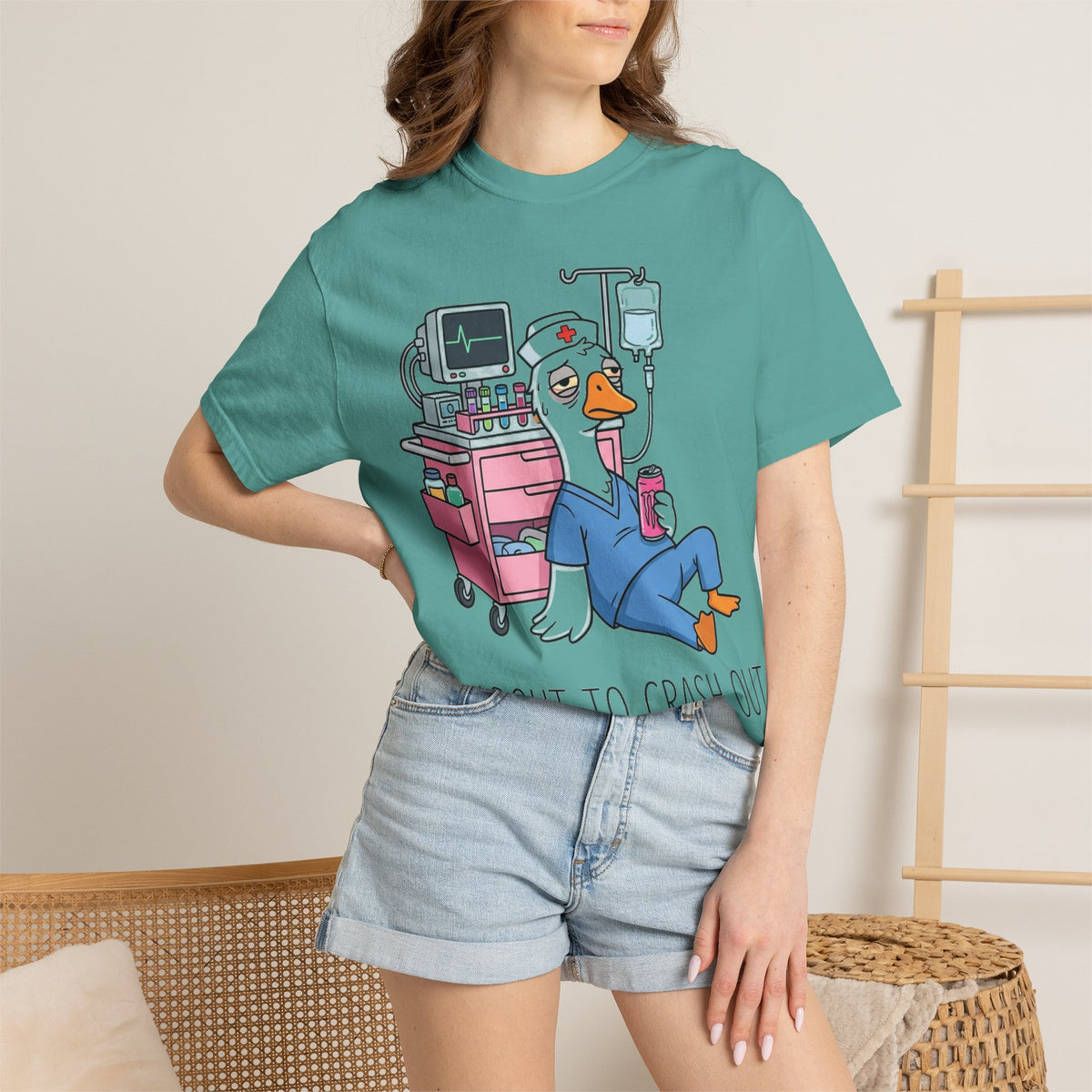 I'm About To Crash Out Shirt, Funny Night Shift Goose Nurse Tee, Burnt Out RN Shirt, Nurse Gift