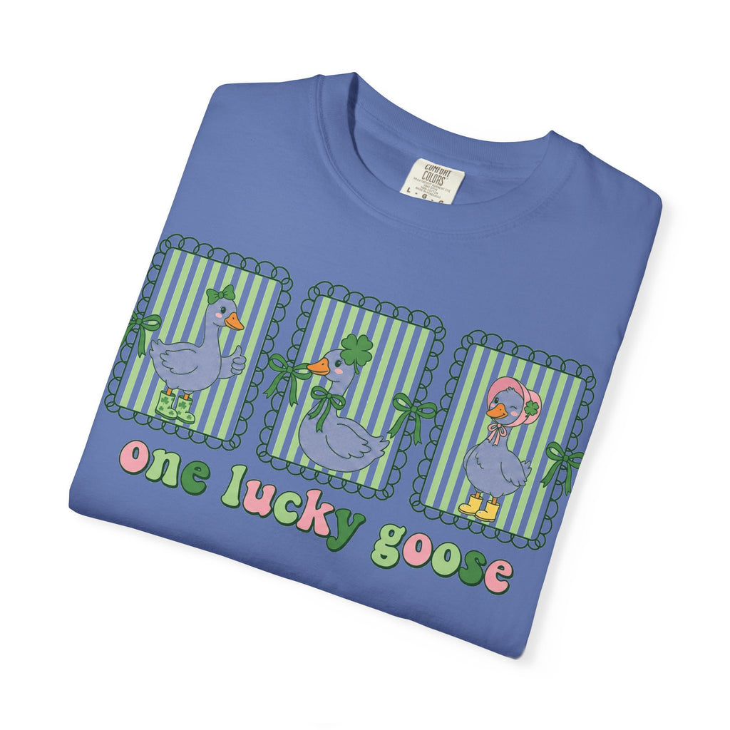 One Lucky Goose Shirt, St Patricks Day Goose Trio Tee, Funny Irish Shirt, Shamrock Gift