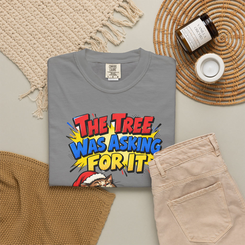 Funny Cat Gift The Tree Was Asking For It Ornament Mug Shirt Christmas Gift for Cat Mom Cat Dad Cat Lover