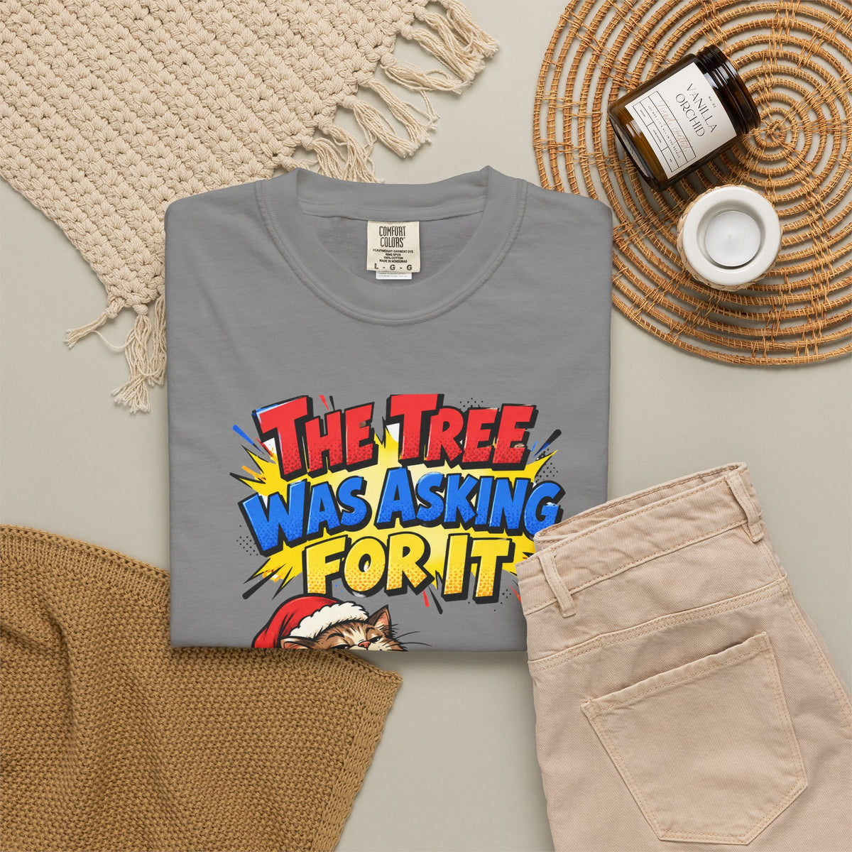 Funny Cat Gift The Tree Was Asking For It Ornament Mug Shirt Christmas Gift for Cat Mom Cat Dad Cat Lover