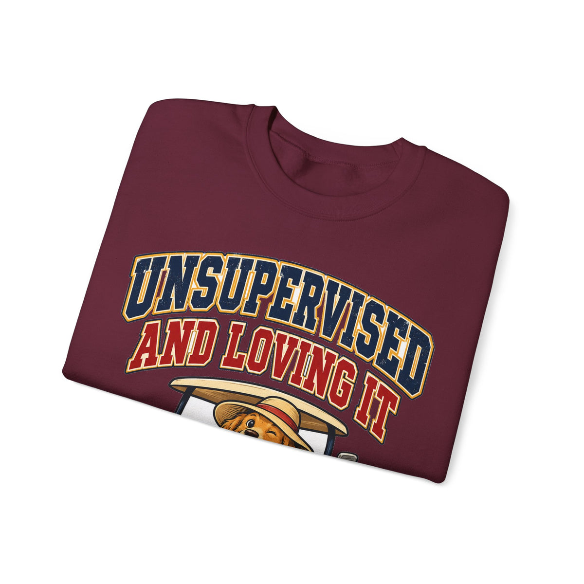 funny retirement Sweatshirt Unsupervised And Loving It Sweatshirt, Funny Graphic Sweatshirt,