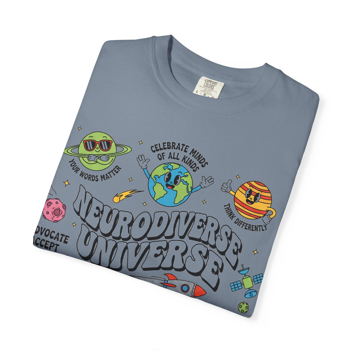 Neurodiverse Universe Bold Shirt, Celebrate Minds Of All Kinds Tee, Neurodiversity Pride Shirt, Advocate Gift