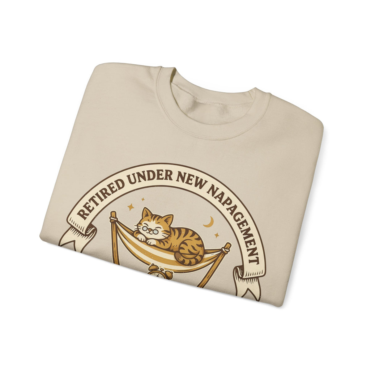 Funny Retirement Sweatshirt Retired Under New Napagement | Retirement Pun Sweatshirt | Retired Cat Nap Sweatshirt | Retiree Gift