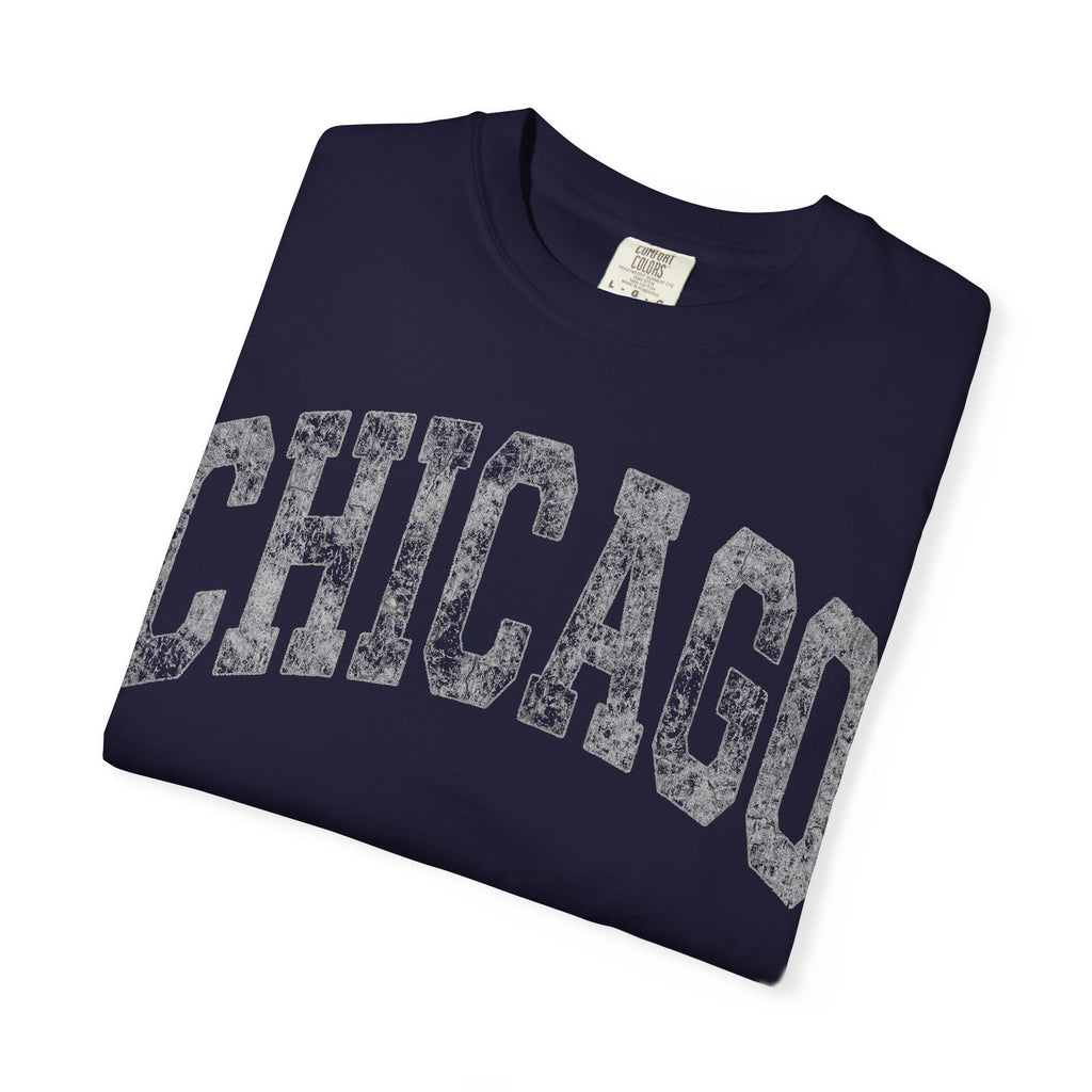 Chicago Vintage Shirt, Distressed Varsity Chicago Tee, Illinois Home City Shirt, Chicago Gift
