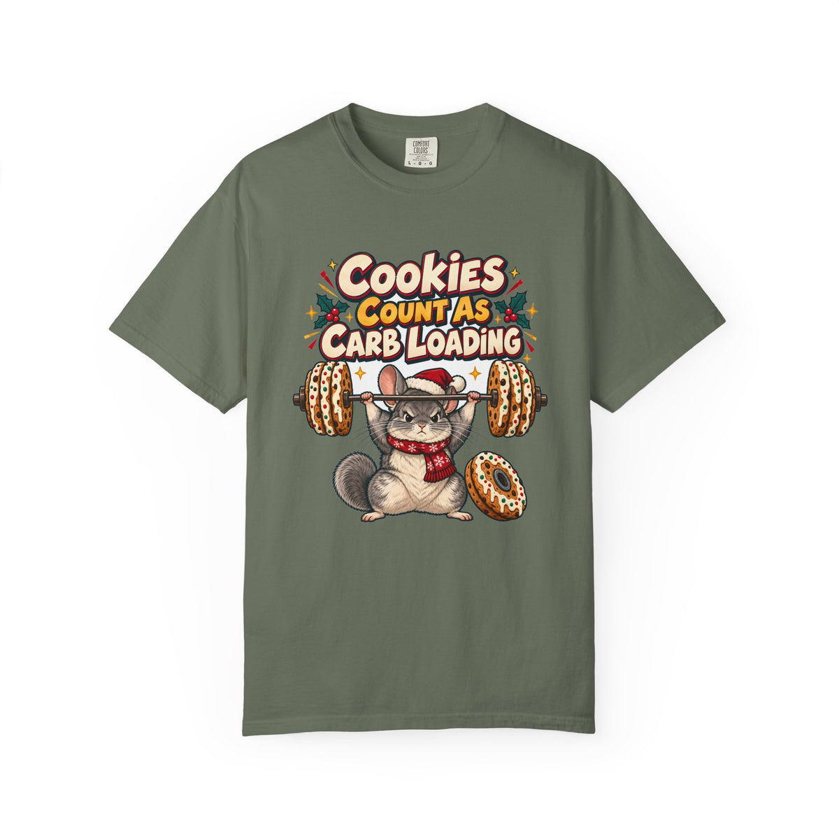 Funny Gym Christmas Shirt Cookies Count As Carb Loading Shirt, Funny Holiday Gift Shirt, Christmas Gift Idea