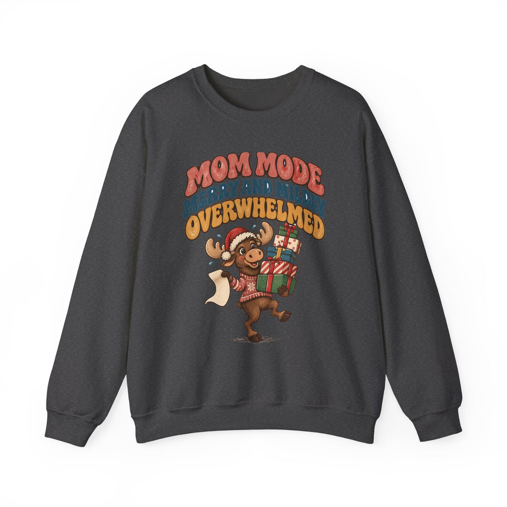 Funny Mom Gift Mom Mode Merry And Mildly Overwhelmed Ornament Mug Sweatshirt Christmas Gift for Mom Wife Tired Mama Moose