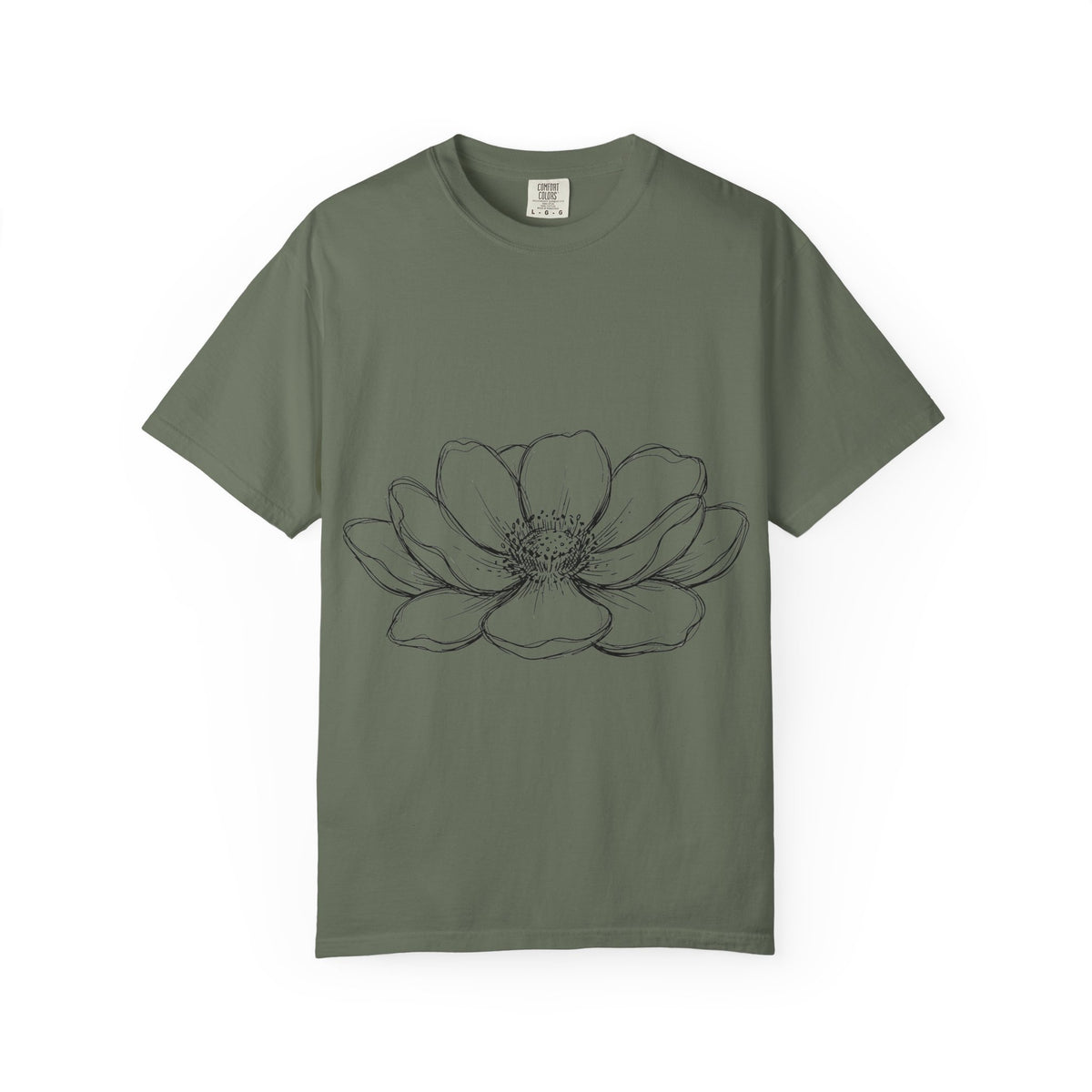 Anemone Flower Line Art Shirt, Minimal Botanical Drawing Tee, Single Bloom Shirt, Plant Lover Gift