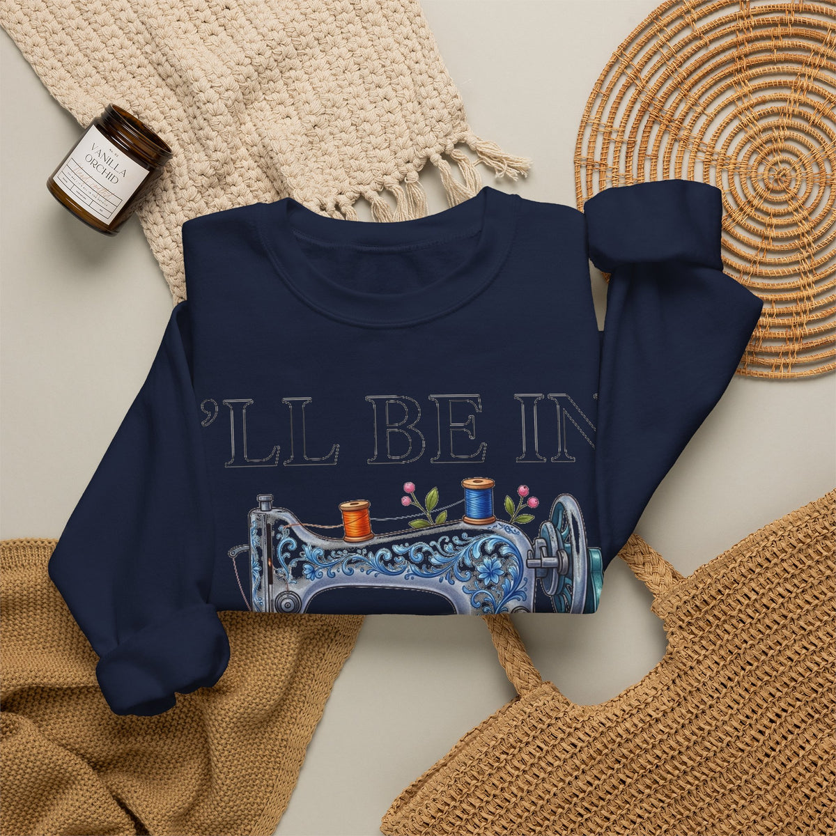 I'll Be In My Office Sewing Sweatshirt, Quilting Machine Sweatshirt, Funny Sewing Gift, Quilter Sweatshirt, Seamstress Gift, Crafter Sweatsh
