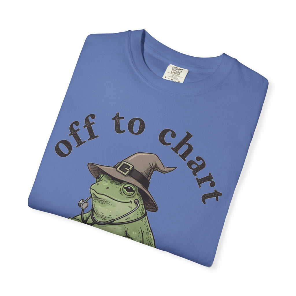 Off To Chart Shirt, Witch Hat Frog Nurse Scooter Tee, Funny Charting RN Shirt, Nurse Gift