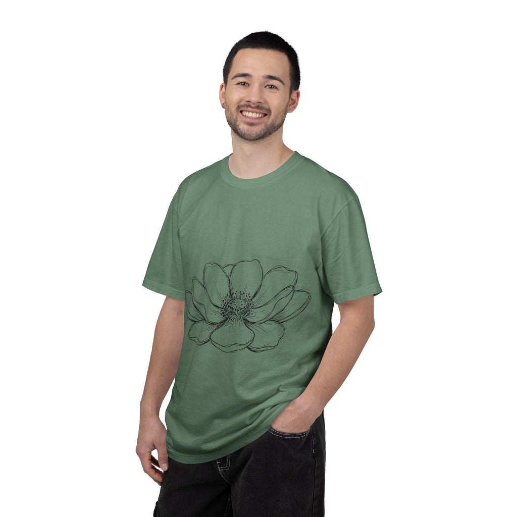 Anemone Flower Line Art Shirt, Minimal Botanical Drawing Tee, Single Bloom Shirt, Plant Lover Gift