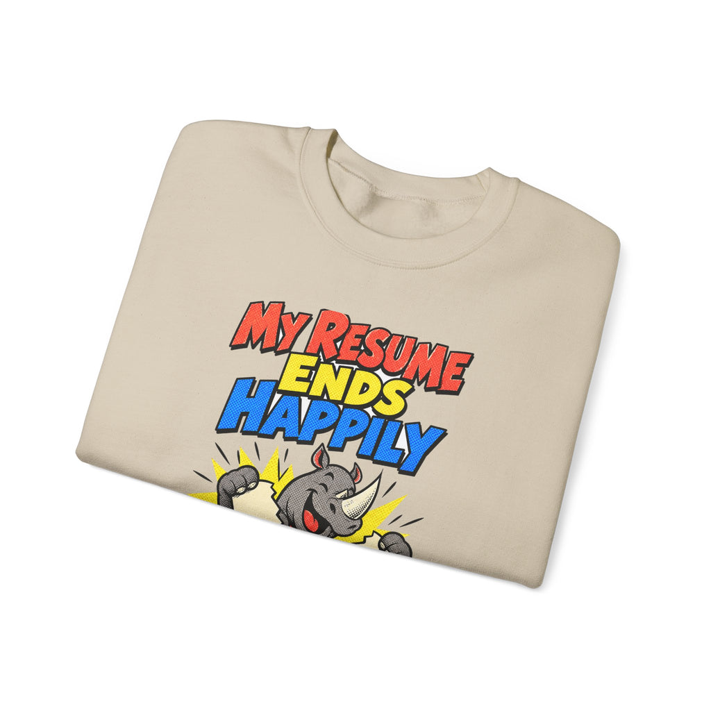 Funny Retirement Sweatshirt My Resume Ends Happily, Retirement Gift Tee, Comfort Colors Graphic T-Shirt
