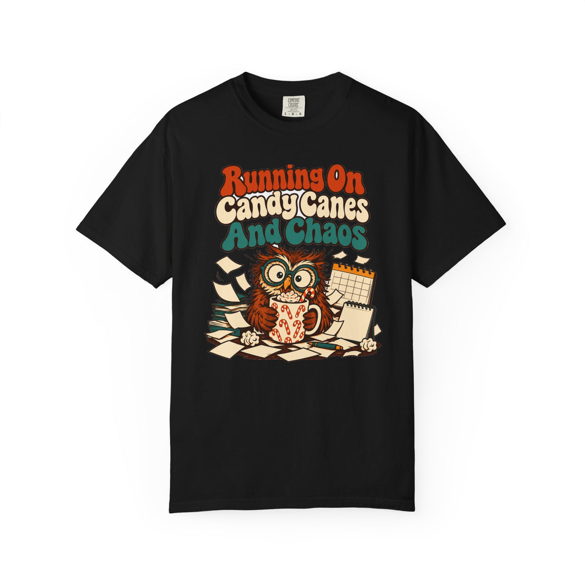 Funny Teacher Christmas Shirt Running On Candy Canes And Chaos Shirt, Funny Teacher Gift, Christmas Gift, Funny Shirt