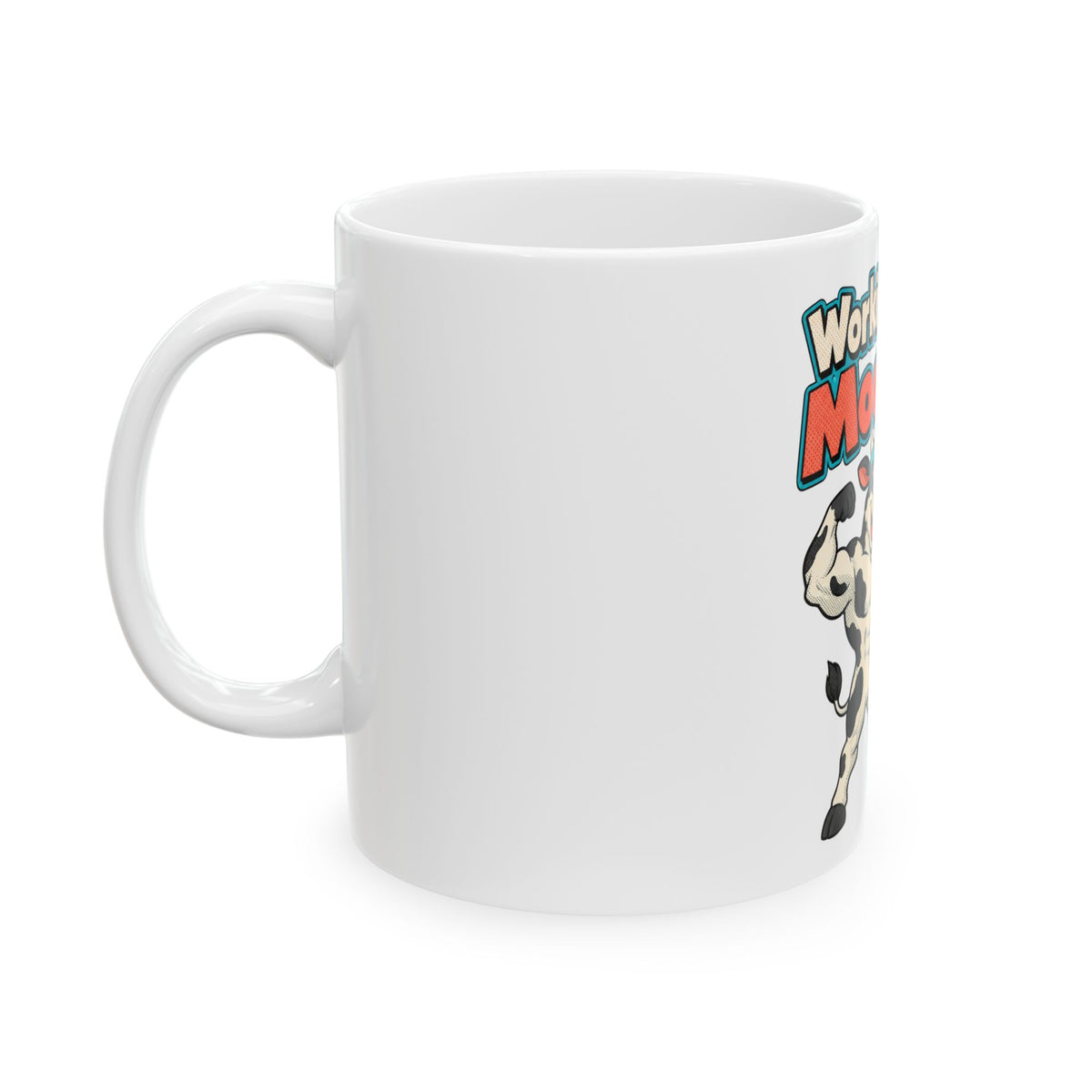 Working On My Mooscles Mug, Funny Gym Lover Gift for Him Her, Workout Christmas Gift, Coffee Mug 11oz 15oz