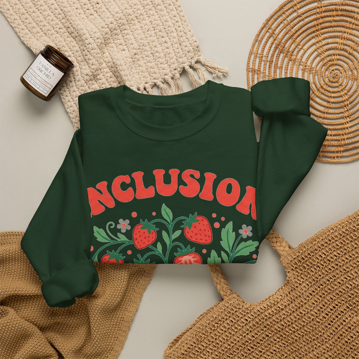 Inclusion Is My Jam Sweatshirt, Retro Strawberry SPED Teacher Sweatshirt, Special Education Gift, Inclusive Classroom Sweatshirt, Para Educa
