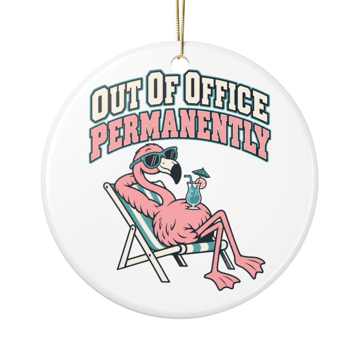 Out Of Office Permanently Ornament, Funny Retirement Gift for Coworker, Retired Christmas Gift, Christmas Ornament 2026