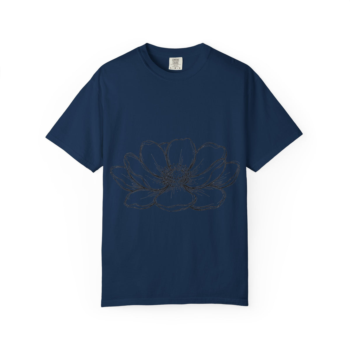 Anemone Flower Line Art Shirt, Minimal Botanical Drawing Tee, Single Bloom Shirt, Plant Lover Gift