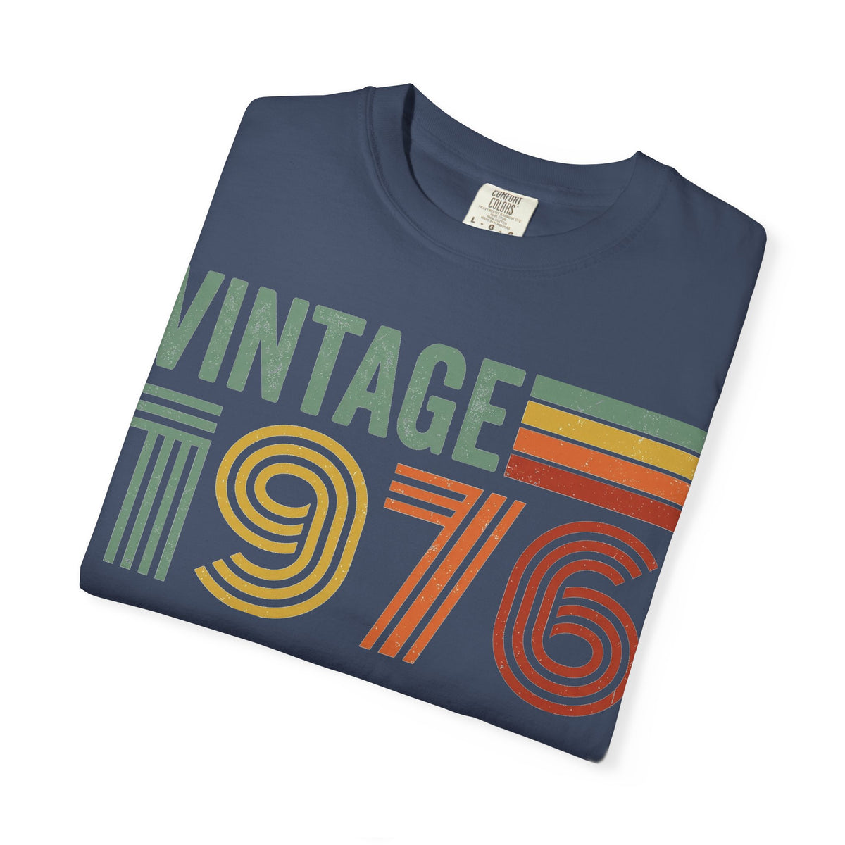 Vintage 1976 Wide Shirt, Retro Striped Birth Year Tee, 50th Birthday Shirt, 1976 Gift