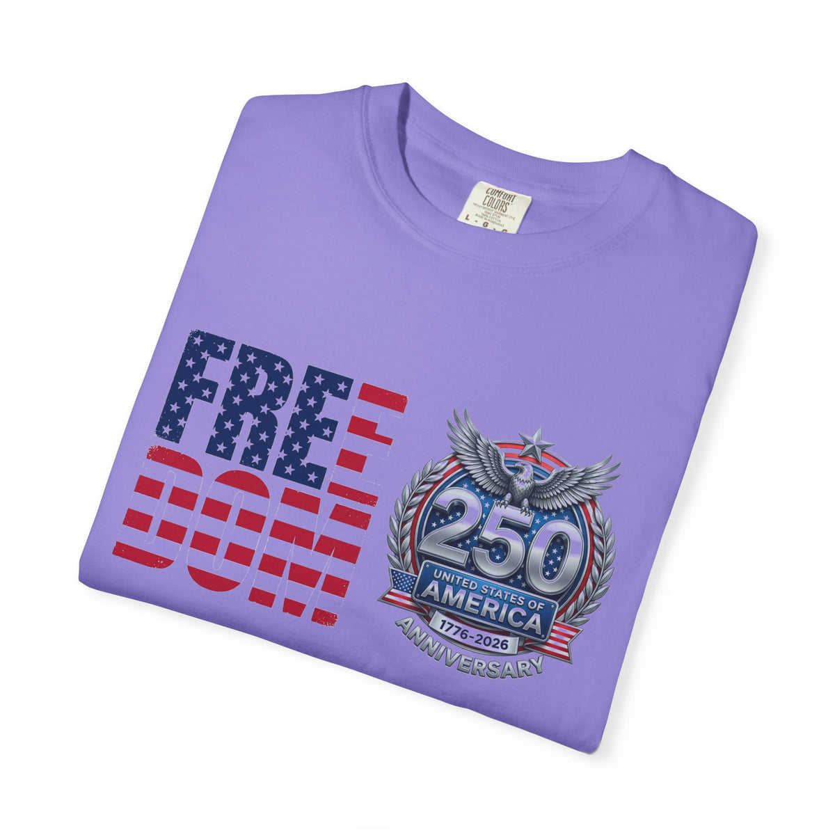 Freedom 250 Stacked Shirt, America Semiquincentennial Crest Tee, Patriotic 1776-2026 Shirt, July 4th Gift