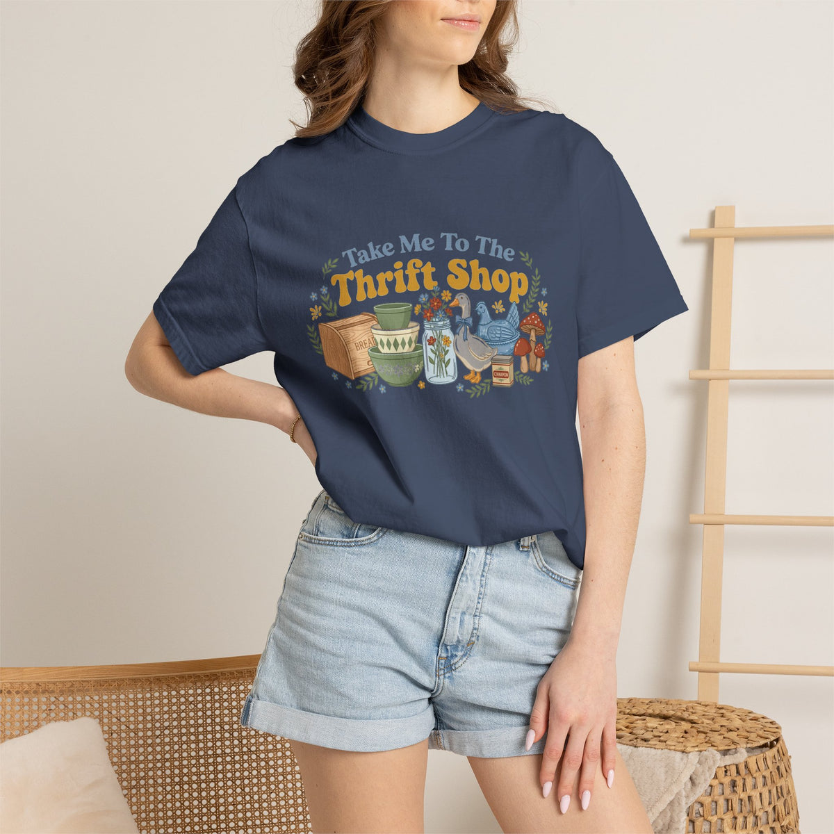 Take Me To The Thrift Shop Wide Shirt, Retro Thrift Finds Tee, Vintage Pyrex Shirt, Thrifter Gift