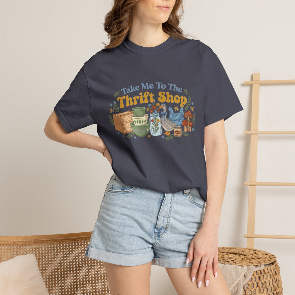 Take Me To The Thrift Shop Wide Shirt, Retro Thrift Finds Tee, Vintage Pyrex Shirt, Thrifter Gift