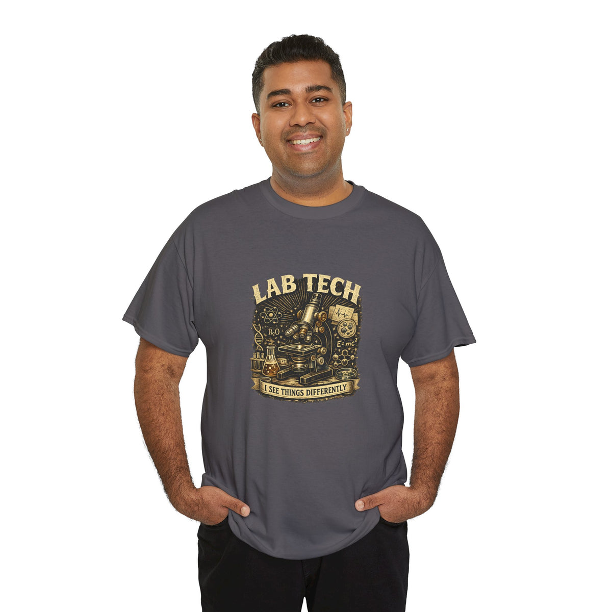 Lab Tech T-Shirt — "I Make Things Different" Vintage Science Tee