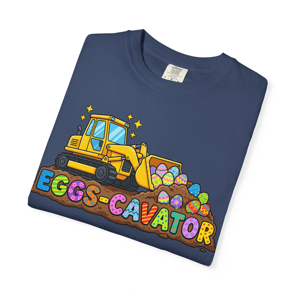 Eggs-Cavator Shirt, Funny Easter Digger Tee, Construction Easter Egg Shirt, Toddler Boy Easter Gift