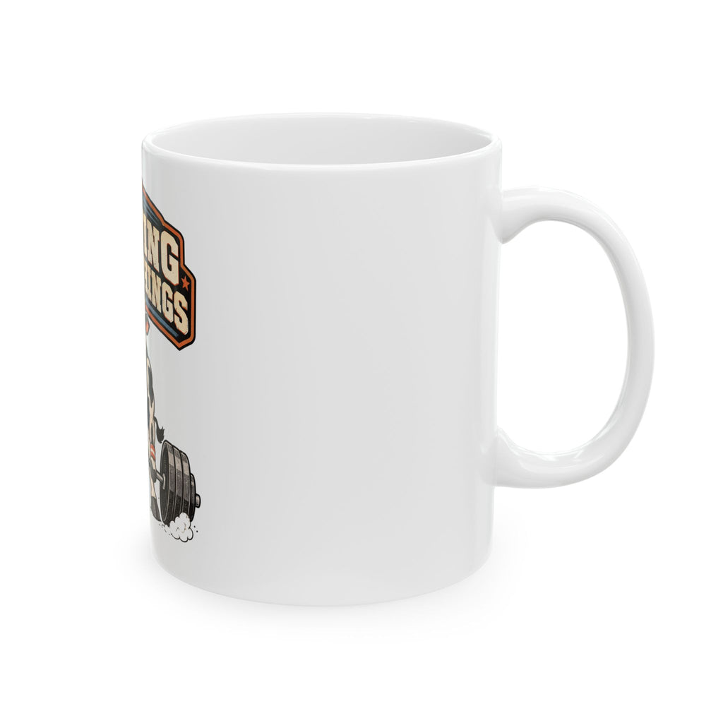Mooving Heavy Things Mug, Funny Gym Lover Gift for Him Her, Workout Christmas Gift, Coffee Mug 11oz 15oz