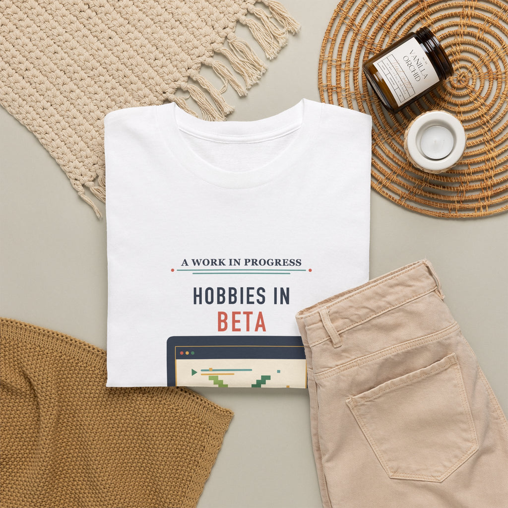 Hobbies in Beta Tee — Retro Pixel Garden Computer Shirt