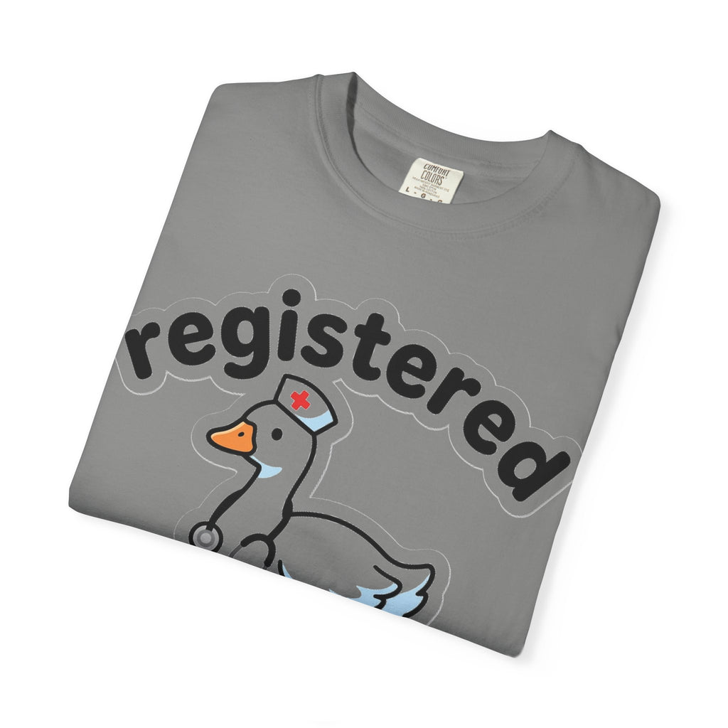 Registered Silly Goose Sticker Style Shirt, Die Cut Nurse Goose Tee, Funny RN Shirt, Nurse Gift
