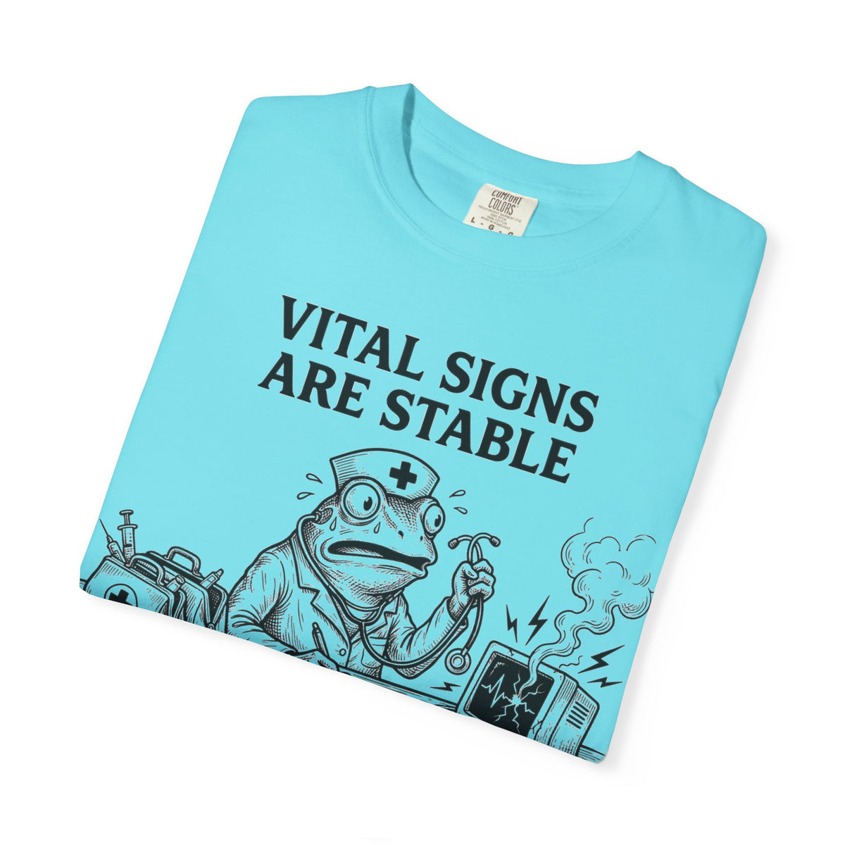 Vital Signs Are Stable I Am Not Shirt, Funny Nurse Frog Tee, Burnt Out RN Shirt, Night Shift Gift