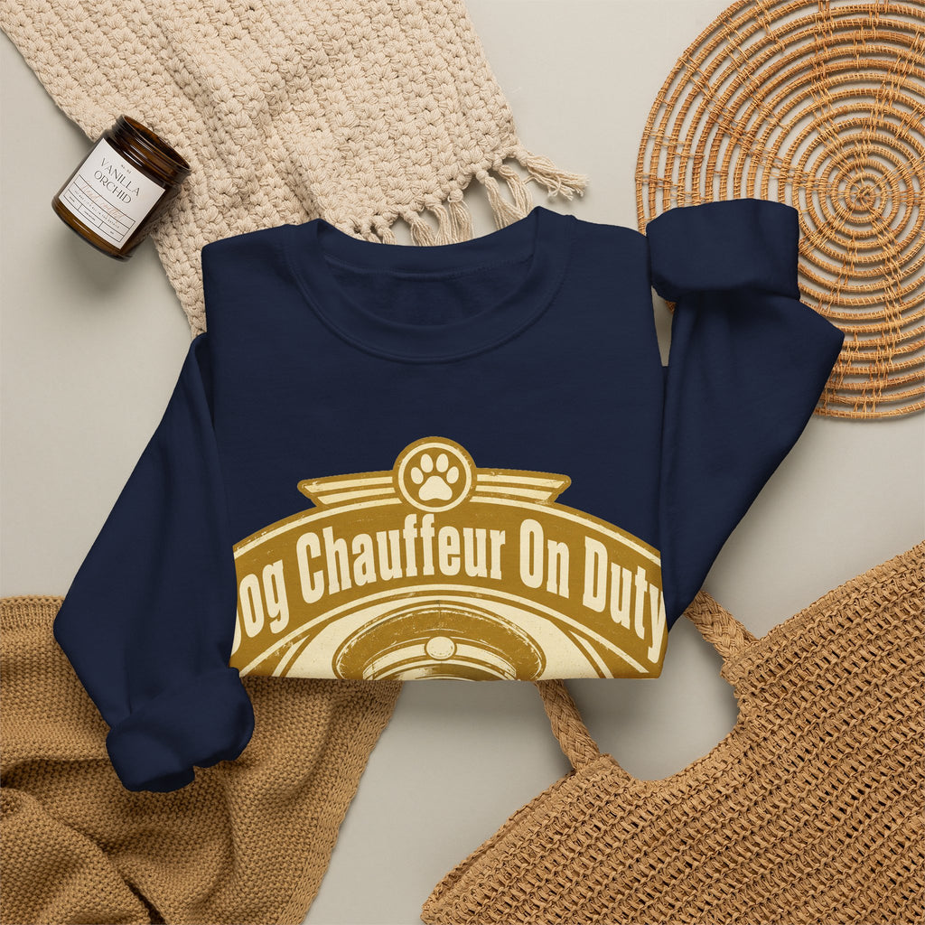Dog Chauffeur On Duty Golden Retriever Sweatshirt | Funny Dog Lover Crewneck