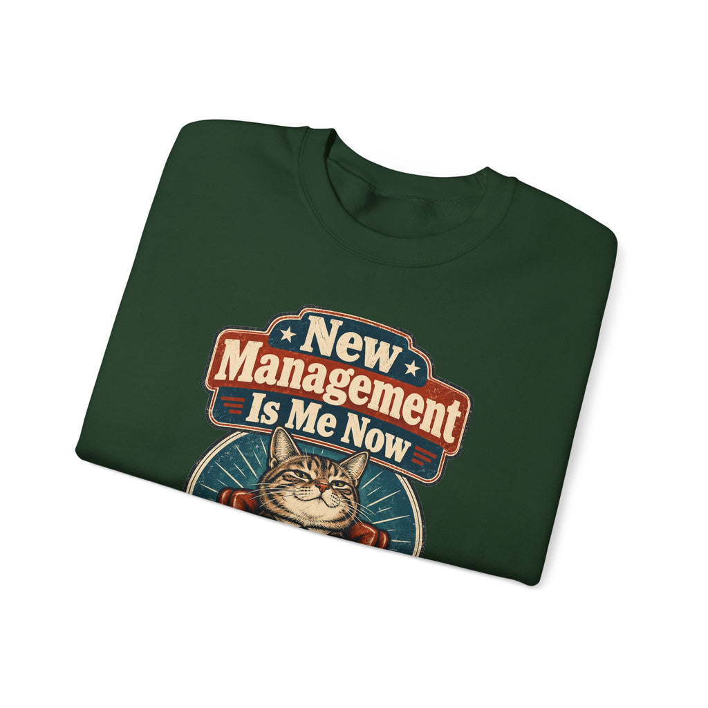 funny retirement Sweatshirt New Management Is Me Now Sweatshirt, Funny Graphic Sweatshirt,