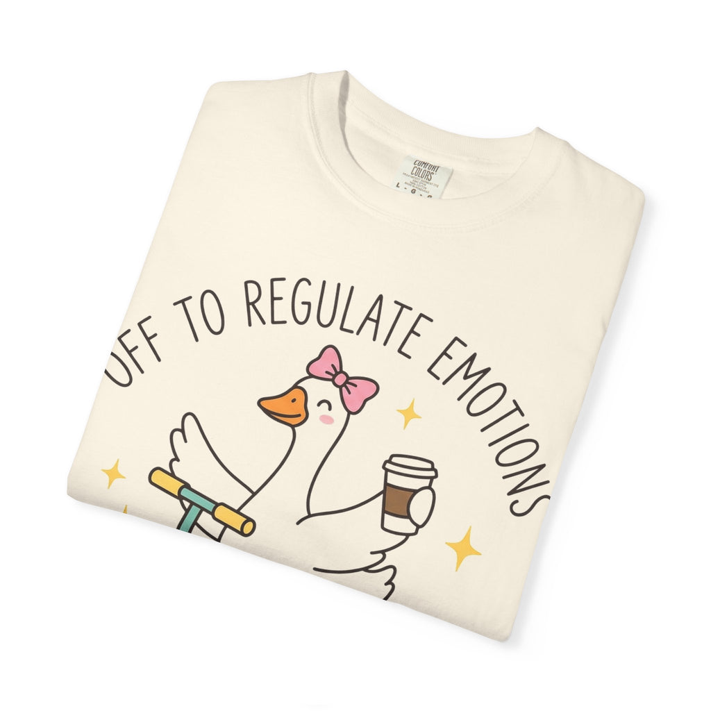 Off To Regulate Emotions Shirt, Funny Therapy Goose Scooter Tee, Mental Health Humor Shirt, Therapist Gift
