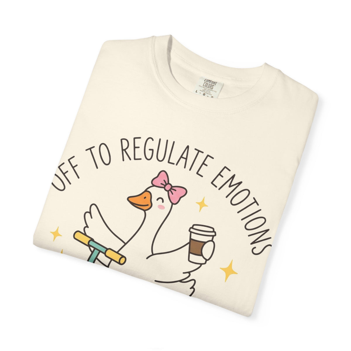 Off To Regulate Emotions Shirt, Funny Therapy Goose Scooter Tee, Mental Health Humor Shirt, Therapist Gift