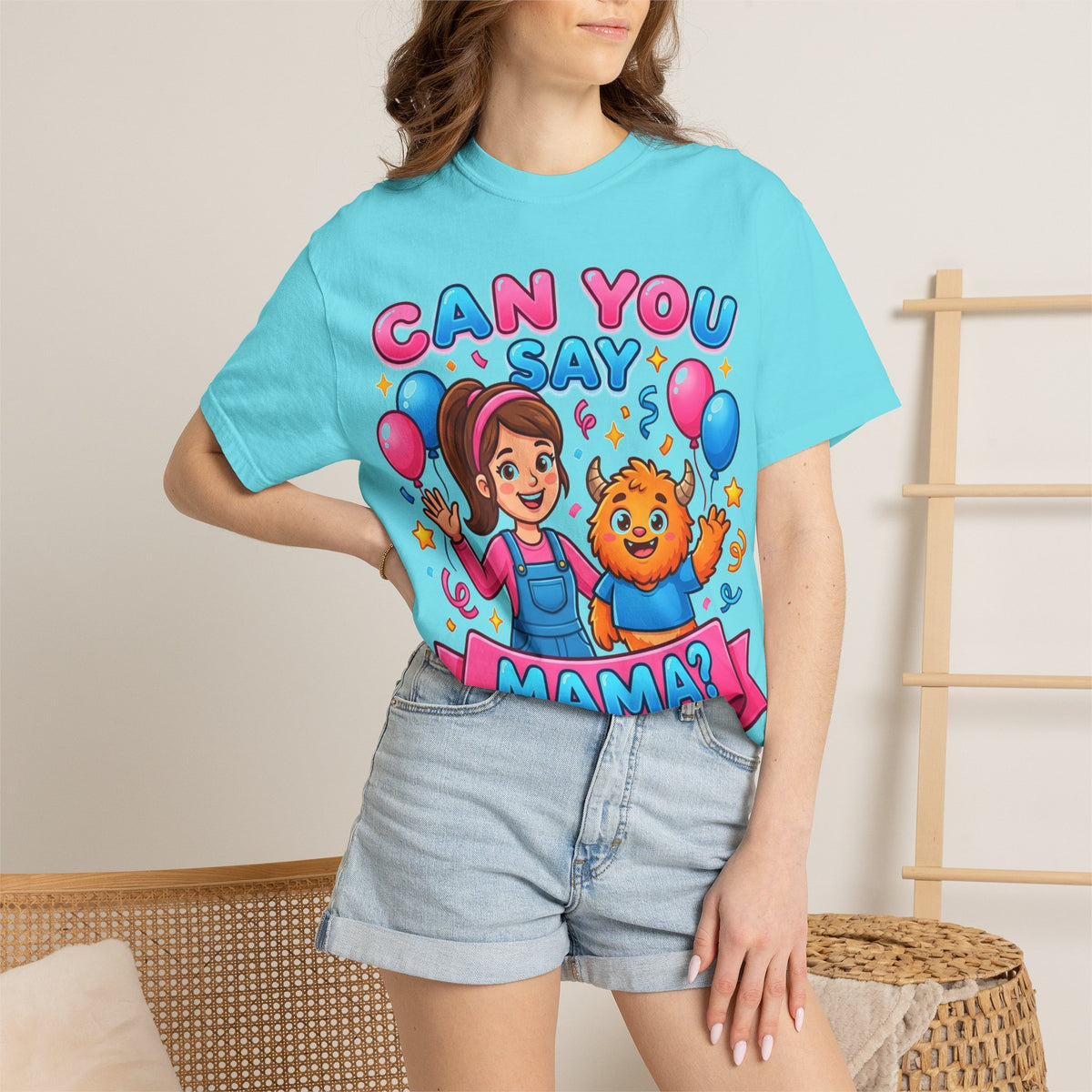 Can You Say Mama Shirt, Funny First Word Tee, Cute Monster Birthday Shirt, New Mom Gift